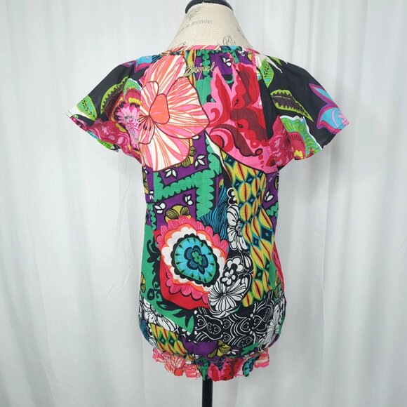 Desigual Top Medium Bubble Floral Short Sleeve - Picture 6 of 11